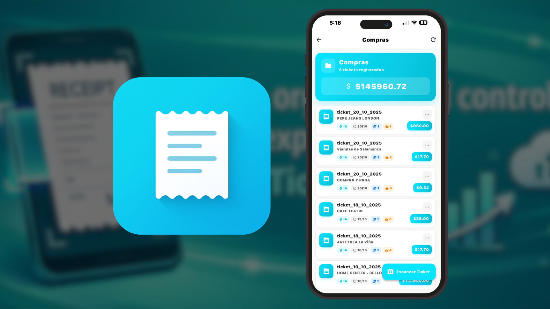 Foto Ticket - Gestionar tickets con funcionalidades avanzadas de escaneo de documentos